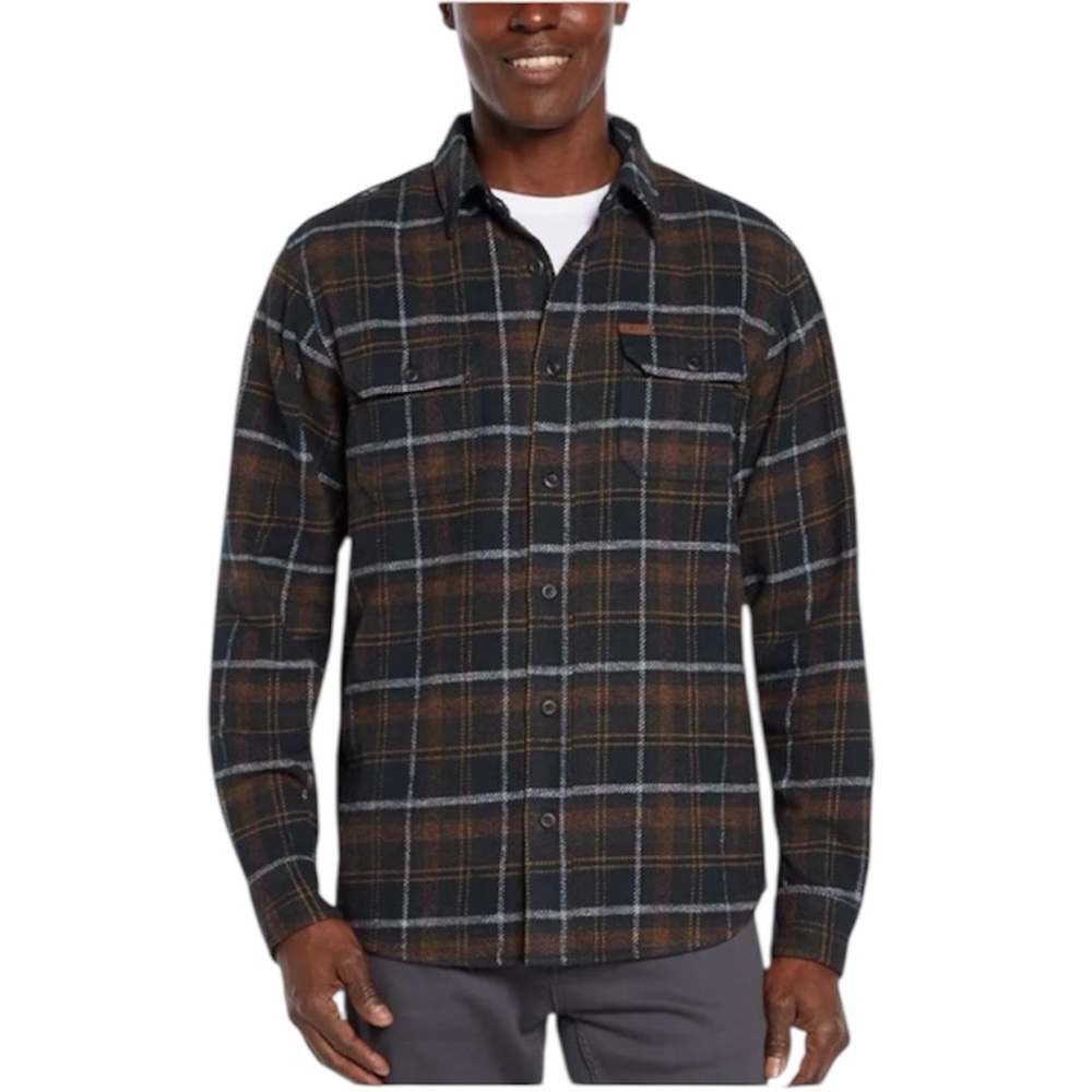 Orvis Mens Big Bear Heavyweight Double Brushed Flannel Button Down Shirt Size XL